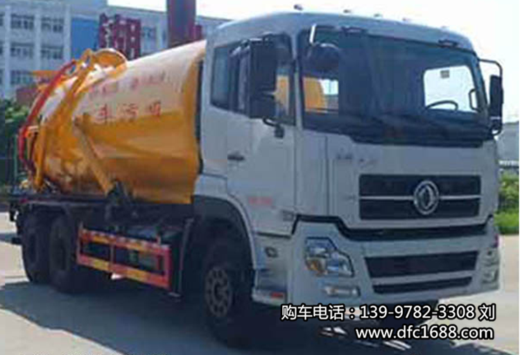 东风6驱越野吸污车-中转清理运输污泥、污水处理车