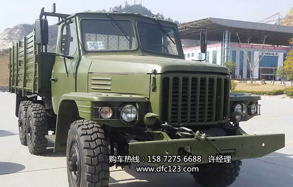 东风康明斯尖头六驱货车价格，东风尖头6x6驱动越野卡车带绞盘